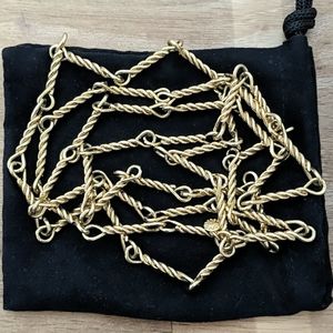 J.Crew  wire long necklace gold tone